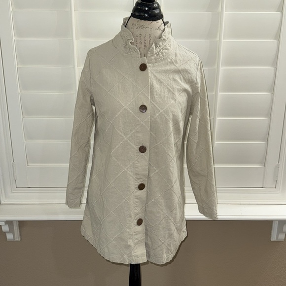 Soft Surroundings Brinley Linen Cotton Button Shirt - Picture 1 of 10